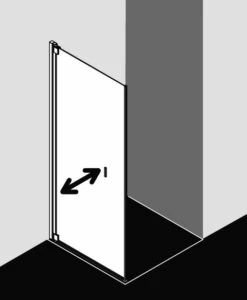 Kermi Seitenwand Raya TBR 0780x2000, Silber Mattglanz, ESG Klar Mit KermiClean, RATBR078201PK