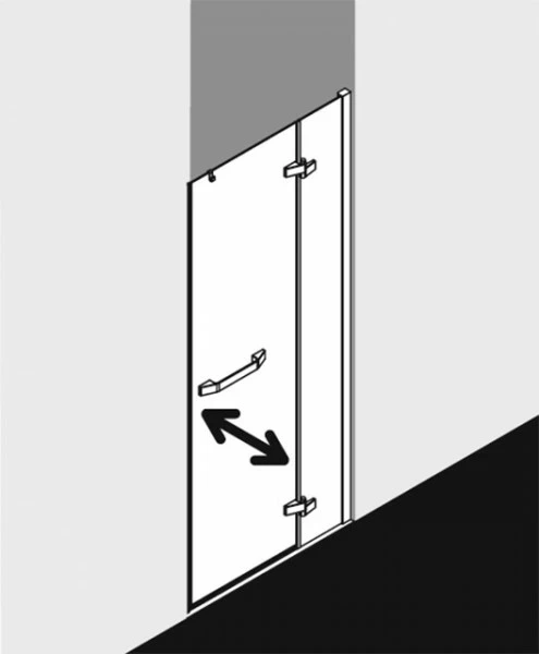 Kermi Pendeltür Tusca 1FL 1000x2000, Silber Hochglanz, ESG Opaco Mit KermiClean, TU1FL 3 Kermi Pendeltür Tusca 1FL 1000x2000, Silber Hochglanz, ESG Opaco Mit KermiClean, TU1FL – Bild 3