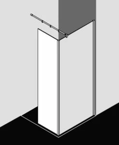 Kermi Festfeld Walk-In XB FFW 0400x2000, Silber Hochglanz, ESG Spiegelglas, XBFFW04020VJK -Grohe Verkauf kiu walkinbasic xbffwr 03 600x600