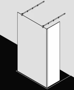 Kermi Festfeld Walk-In XB FFW 0400x2000, Silber Hochglanz, ESG Spiegelglas, XBFFW04020VJK -Grohe Verkauf kiu walkinbasic xbfw1ffw 03 600x600