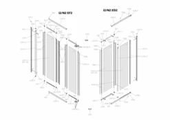 Kermi Eck-Halbteil Ibiza 2000 EF2 0750x2000, Silber Mattglanz, ESG Opaco, I2EF2075201UK -Grohe Verkauf kix i2ef2 600x600
