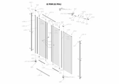 Kermi Pendeltür Ibiza 2000 POL 1600x1850, Silber Mattglanz, ESG Klar Mit KermiClean -Grohe Verkauf kix i2po 600x600
