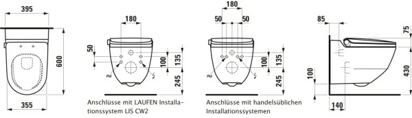 LAUFEN Dusch-WC, Cleanet Riva, Tiefspüler, 355x600 M, Spülrandlos, Weiß Matt , 8.2069.1.757.000.1 12 LAUFEN Dusch-WC, Cleanet Riva, Tiefspüler, 355x600 M, Spülrandlos, Weiß Matt , 8.2069.1.757.000.1 – Bild 12