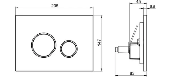 Laufen INEO Betätigungsplatte AW105 2 Laufen INEO Betätigungsplatte AW105 – Bild 2