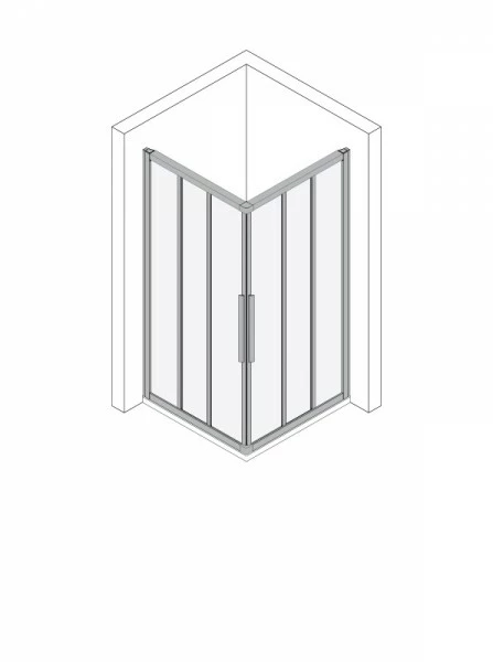 Koralle Eckdusche MyDay ESF3 90/75, VB040S1220DP1 1 Koralle Eckdusche MyDay ESF3 90/75, VB040S1220DP1