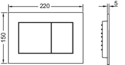 TECEnow WC-Betätigungsplatte Schwarz Matt, 9240407 6 TECEnow WC-Betätigungsplatte Schwarz Matt, 9240407 -Grohe Verkauf tcv 9240400 w 600x600