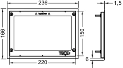 TECE WC-Abdeckrahmen Metall Matt, Für WC-Einbaurahmen, 9240643 7 TECE WC-Abdeckrahmen Metall Matt, Für WC-Einbaurahmen, 9240643 -Grohe Verkauf tcv 9240645 w 600x600