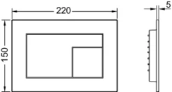 TECEvelvet WC-Betätigung Grigio Efeso / Steingrau, 9240734 -Grohe Verkauf tcv 9240730 w 600x600