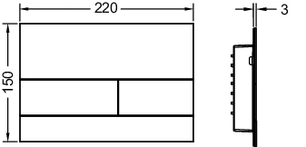 Tece TECEsquare II Met. WC-Betätigungsplatte 3 Tece TECEsquare II Met. WC-Betätigungsplatte – Bild 3