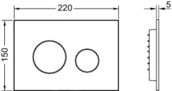 Tece TECEloop WC-Betätigungsplatte Kunststoff -Grohe Verkauf tcv 9240920 w 600x600