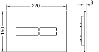 TECE Lux Mini Betätigungsplatte Mit Elektronischer Touch-Betätigung Schwarz, 9240961 4 TECE Lux Mini Betätigungsplatte Mit Elektronischer Touch-Betätigung Schwarz, 9240961 – Bild 4
