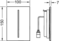 Tece TECEfilo Sensorblende, Glas Schwarz, 9242065 -Grohe Verkauf tcv 9242064 w 600x600