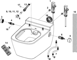 TECEone WC-Keramik Mit Duschfunktion Tiefspüler, Weiß, 9700200 -Grohe Verkauf tcx 9700200 et w 600x600