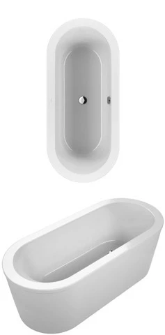 Villeroy & Boch Badewanne Loop&Friends UBA180LFO7PDBCV 1800x800 Oval Acryl Weiß Alpin, A180LFO7PDBCV