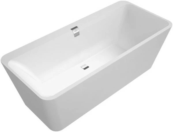 Villeroy & Boch Badewanne Squaro Edge 12 W2 1800x800x660mm Excellence Duo Freistehend Stone White, U 1 Villeroy & Boch Badewanne Squaro Edge 12 W2 1800x800x660mm Excellence Duo Freistehend Stone White, U