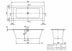 Villeroy & Boch Badewanne Legato (170LEG2) 1700x750mm Rechteck Acryl Stone White, UBA170LEG2V-RW -Grohe Verkauf vbv xx uba170leg2 600x600