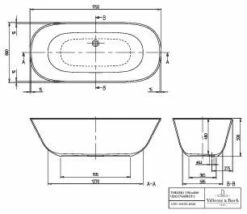 Villeroy & Boch Badewanne Theano 1750x800x620mm Duo Freistehend Stone White, Q175ANH7F200VRW -Grohe Verkauf vbv xx ubq175anh7f2 600x600