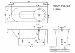 Villeroy & Boch Badewanne Libra 1800x800x490mm Solo -Grohe Verkauf vbv xx ubq180lib2 600x600