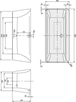 Villeroy & Boch Badewanne Squaro Edge 12 W2 1800x800x660mm Excellence Duo Freistehend Stone White, U 2 Villeroy & Boch Badewanne Squaro Edge 12 W2 1800x800x660mm Excellence Duo Freistehend Stone White, U – Bild 2